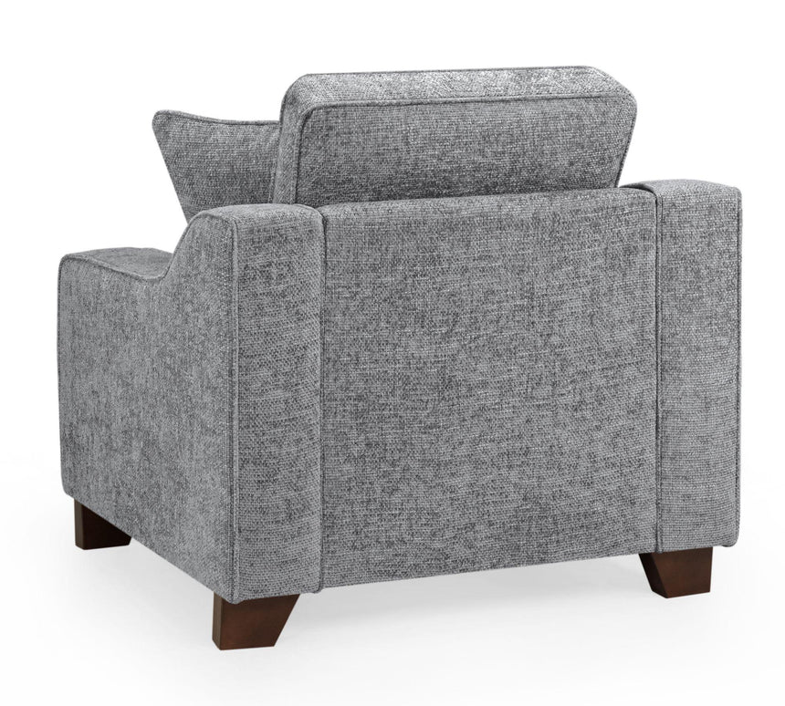 Nebraska Slate Grey Fabric Armchair-2