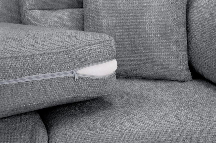 Zenith Grey Fabric Armchair-3