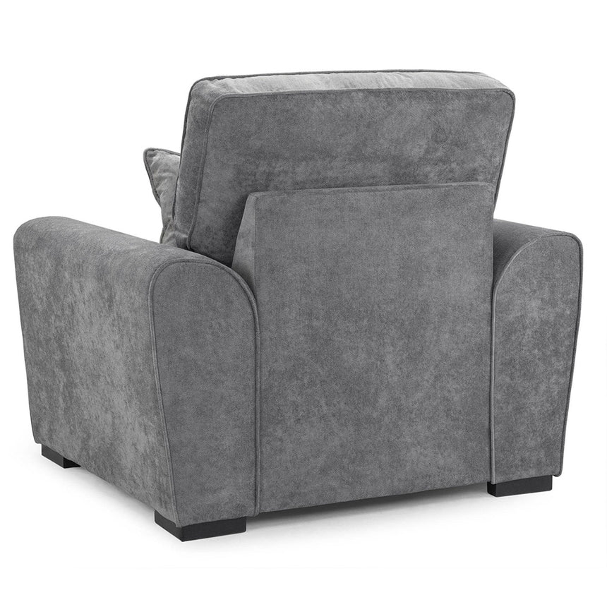 Charme Grey Fabric Armchair