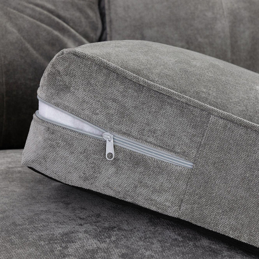 Charme Grey Fabric Armchair