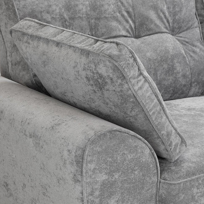 Charme Grey Fabric Large Corner Sofa