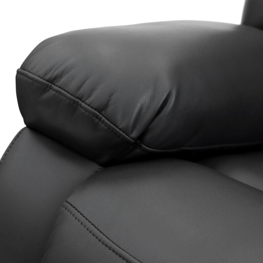 Alva Black Faux Leather Electric Recliner 2 Seater Sofa-6