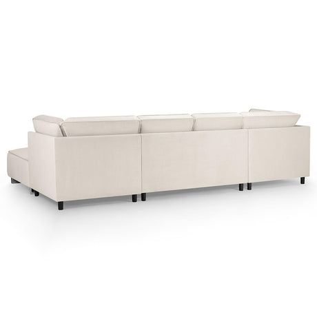 Corso Cream Fabric U Shape Corner Sofa Suite