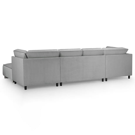 Corso Grey Fabric U Shape Corner Sofa Suite