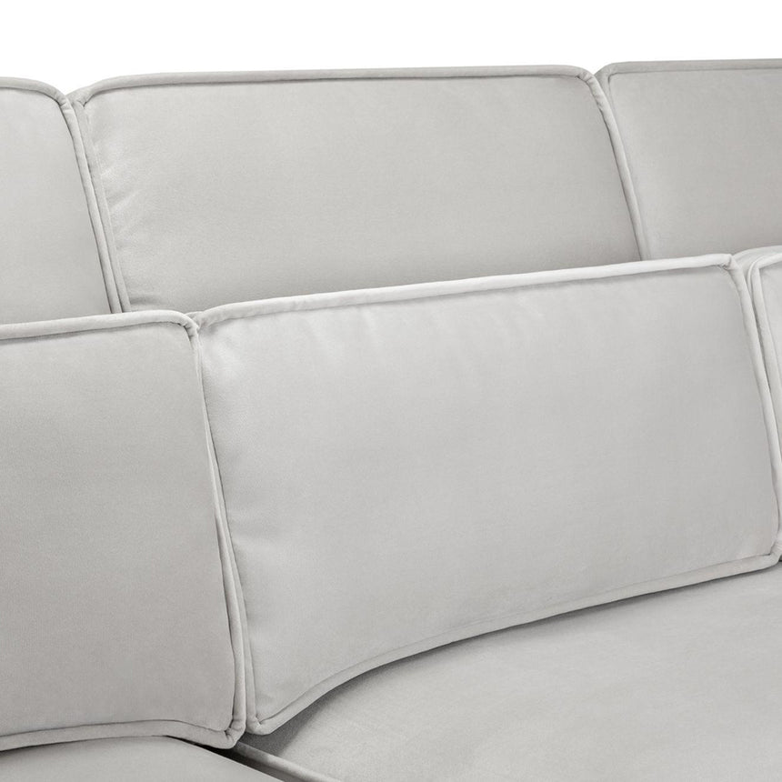 Corso Silver Fabric U Shape Corner Sofa Suite