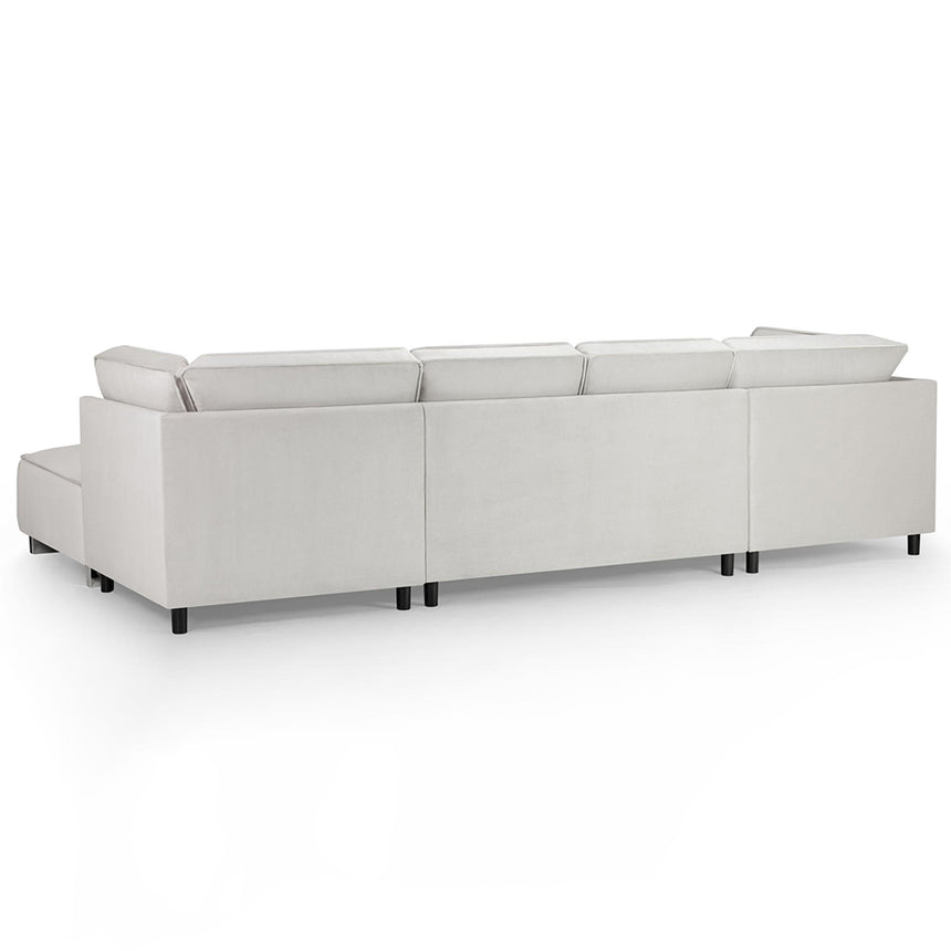 Corso Silver Fabric U Shape Corner Sofa Suite