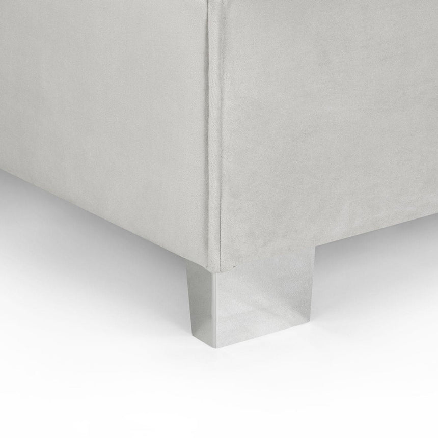 Corso Silver Fabric U Shape Corner Sofa Suite