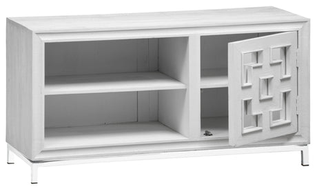 Geo White Mirrored TV Unit - 1 Door-2