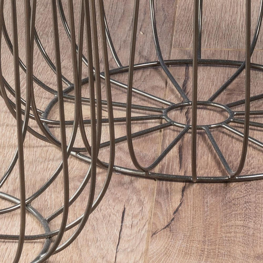 Quinn Grey Metal Round Tables - Set of 3-4