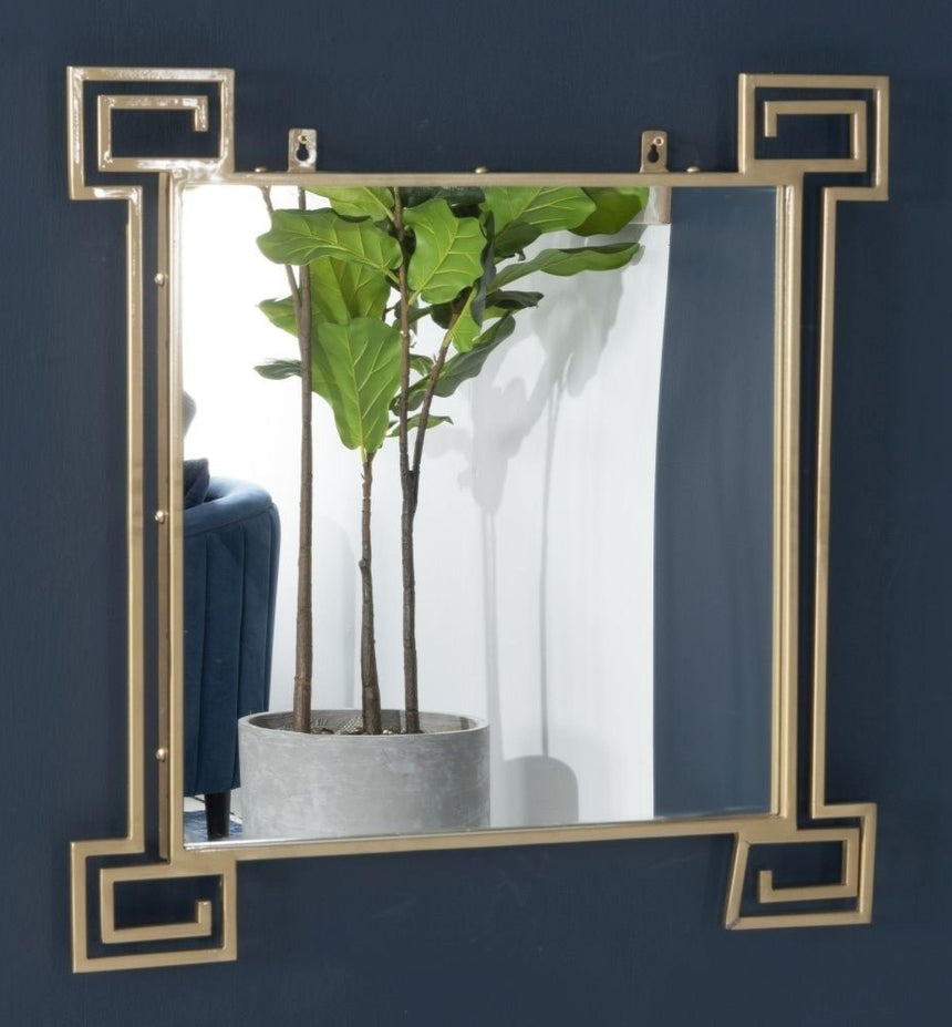 Roma Gold Square Wall Mirror - 66cm x 66cm-2