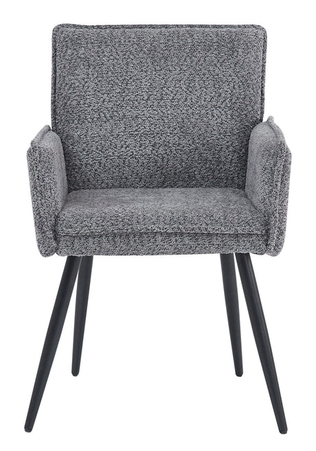 Monza Grey Fabric Dining Armchair-2