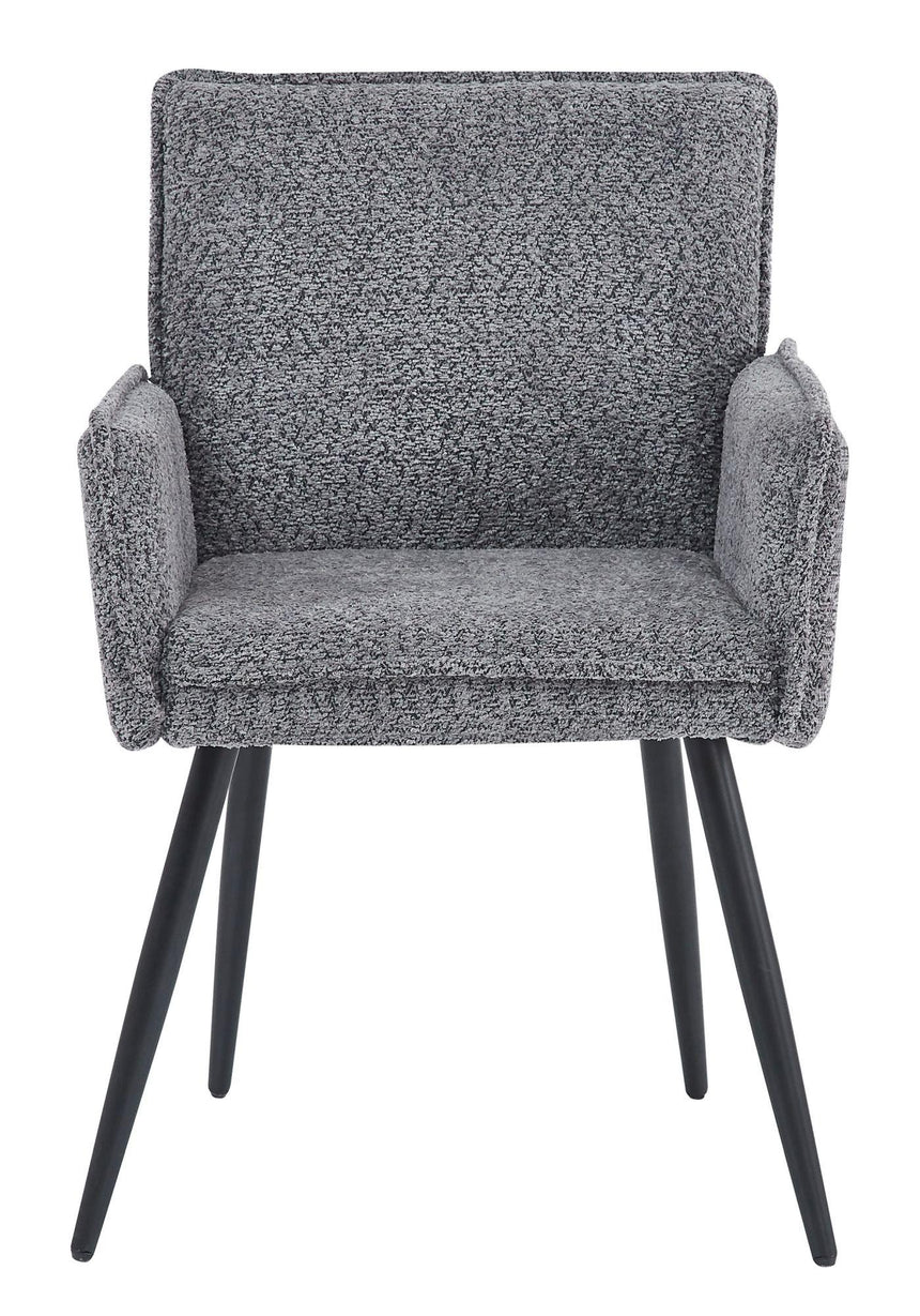 Monza Grey Fabric Dining Armchair-2