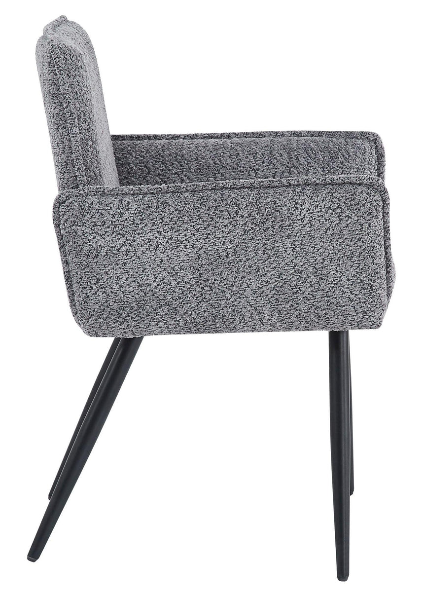 Monza Grey Fabric Dining Armchair-3
