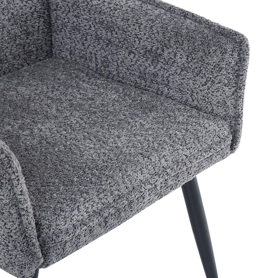 Monza Grey Fabric Dining Armchair-5