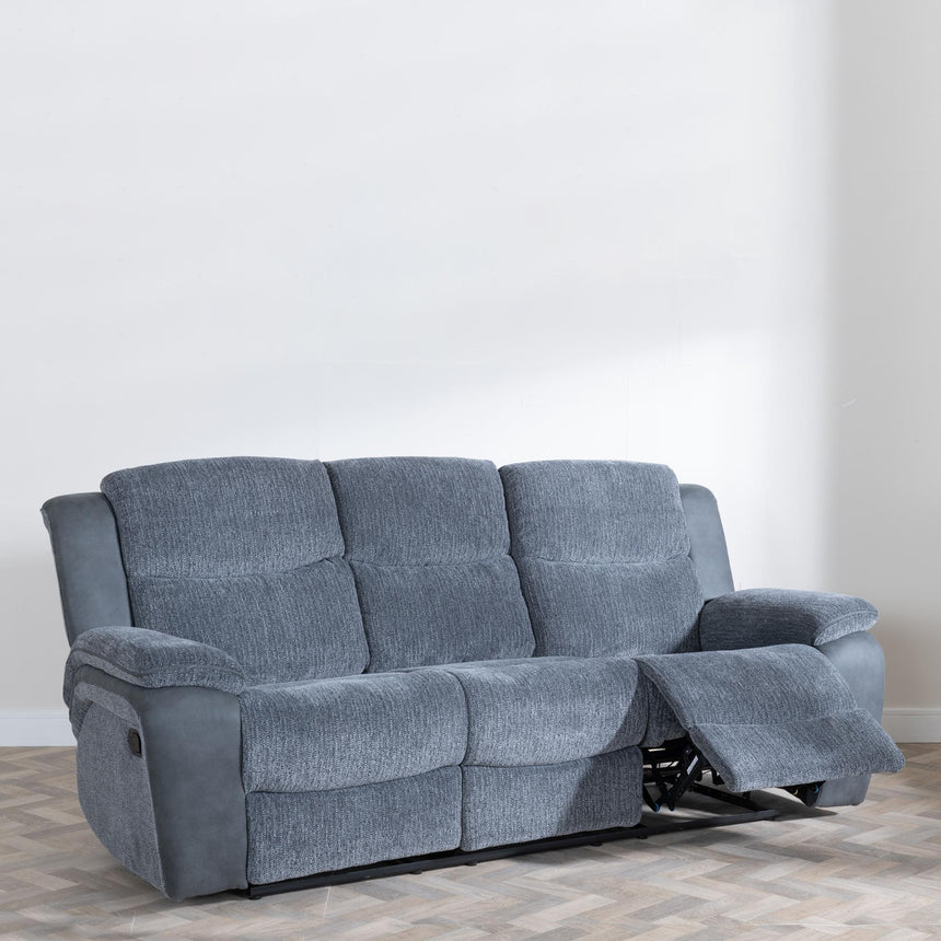 Legend Grey Fabric Recliner Sofa Set-4