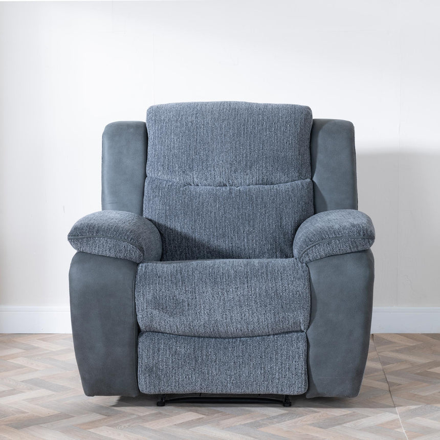 Legend Grey Fabric Recliner Sofa Set-7