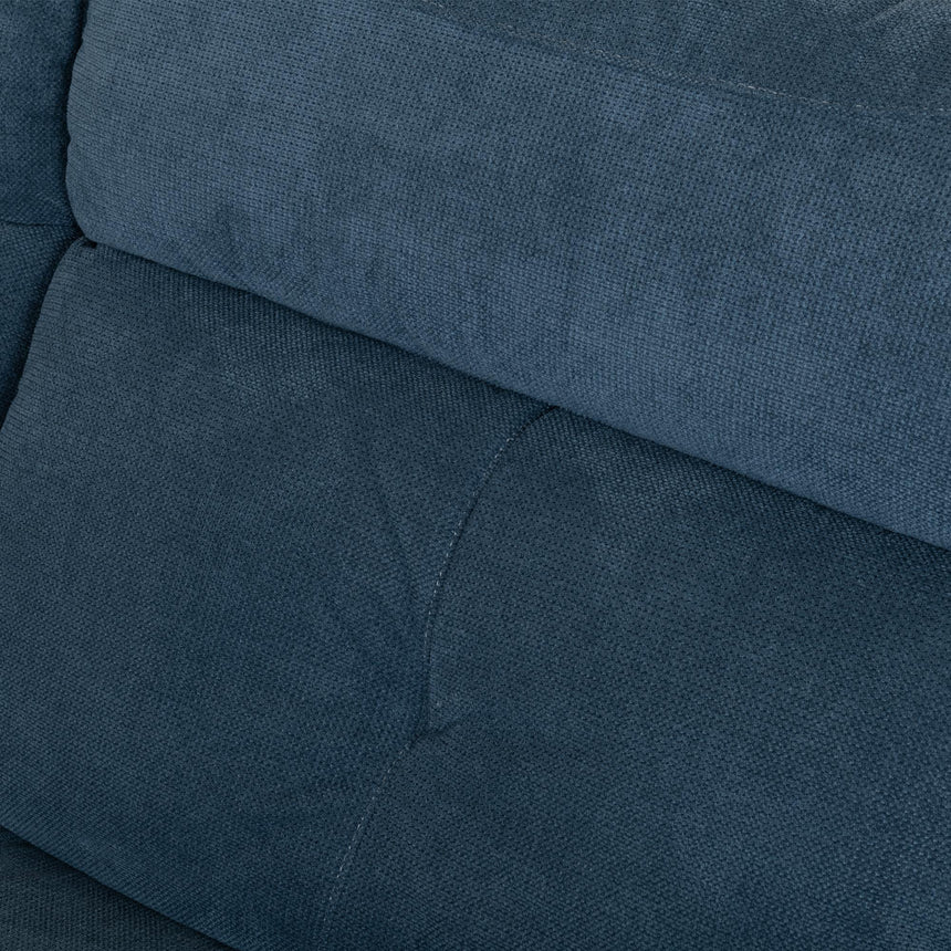 Augusta Ancona Blue Fabric 2 Seater Electric Recliner Sofa-5