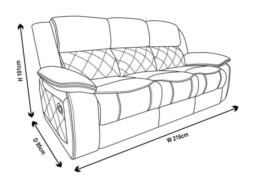 Bentley Light Grey Leather Recliner Sofa Set-12