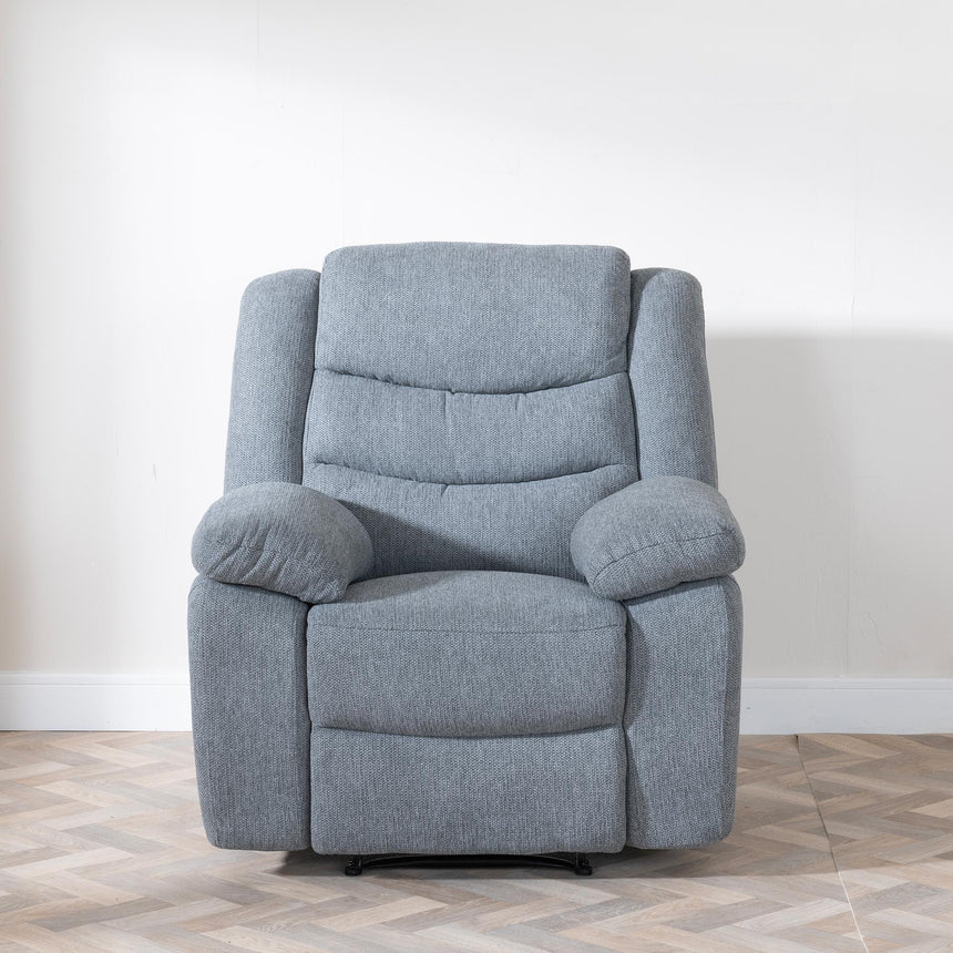Windsor Grey Fabric Recliner Armchair-5