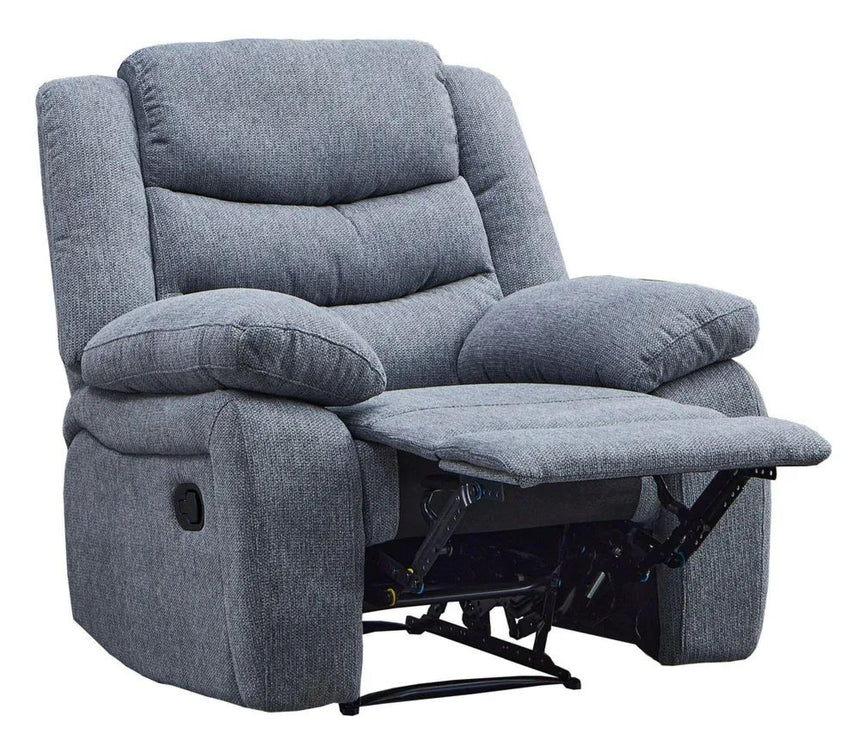 Windsor Grey Fabric Recliner Armchair-8