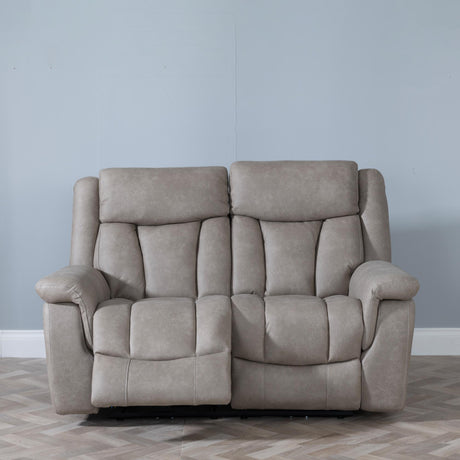 Dylan Sandstone Fabric 2 Seater Electric Recliner Sofa-2