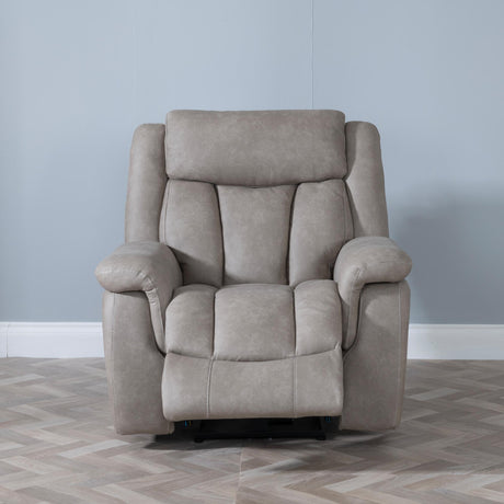 Dylan Sandstone Fabric Electric Recliner Armchair-2
