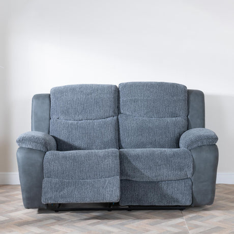 Legend Grey Fabric 2 Seater Recliner Sofa-2