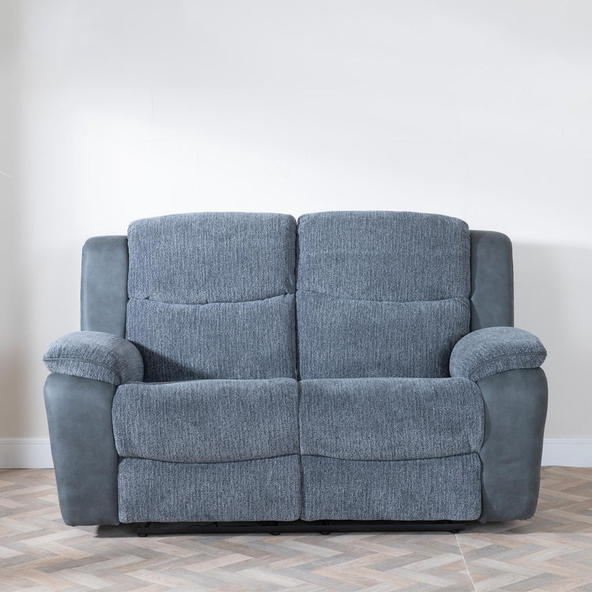 Legend Grey Fabric 2 Seater Recliner Sofa-4