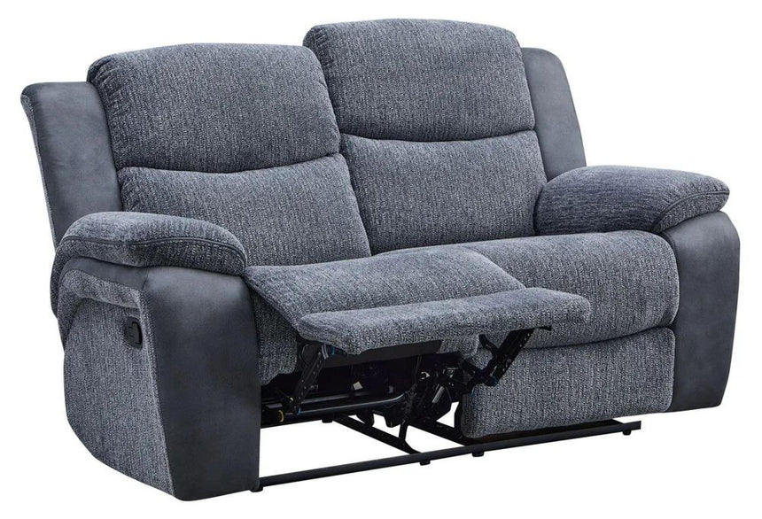 Legend Grey Fabric 2 Seater Recliner Sofa-8
