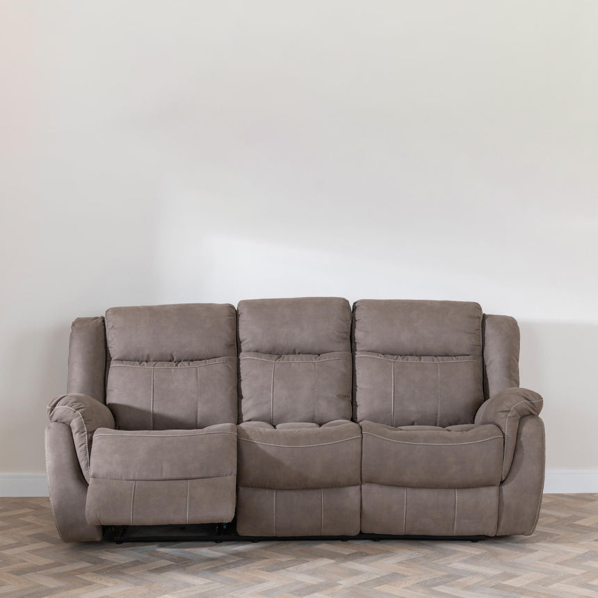 Hilbert Brown Fabric Recliner Sofa Set-3