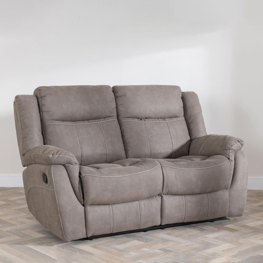 Hilbert Brown Fabric Recliner Sofa Set-4
