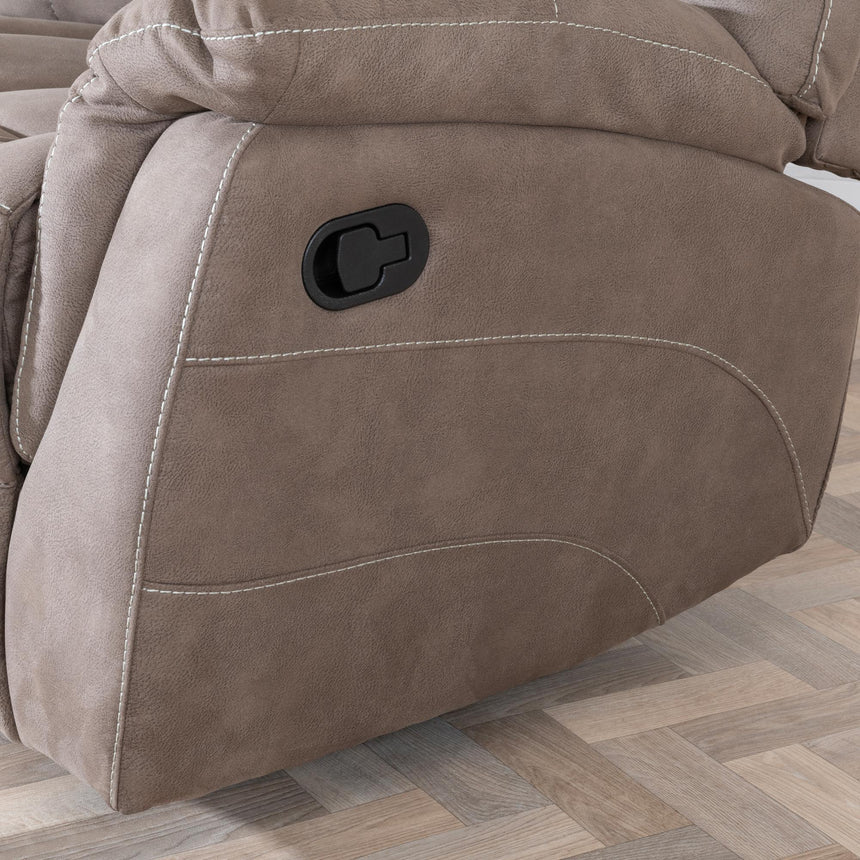 Hilbert Brown Fabric Recliner Sofa Set-10