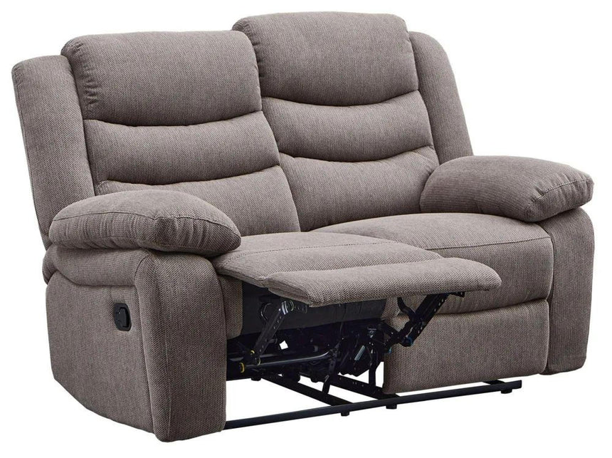 Windsor Brown Fabric 2 Seater Recliner Sofa-9