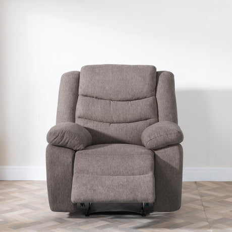 Windsor Brown Fabric Recliner Armchair-2
