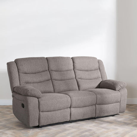 Windsor Brown Fabric Recliner Sofa Set-2
