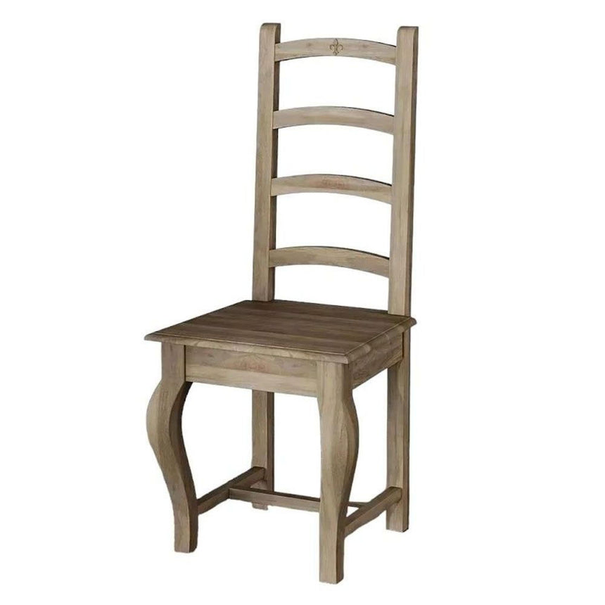 Fleur French Style Grey Ladder Back Dining Chair-2