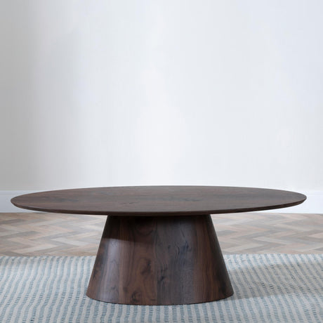 Palma Walnut Oval Coffee Table-2