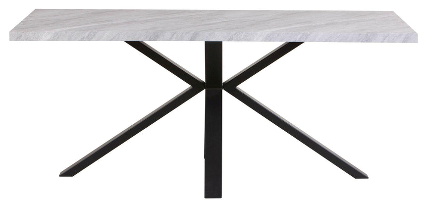 Ezra 6 Seater Grey Concrete Dining Table with Black Spider Legs - 180cm-8