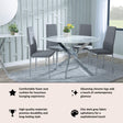 Clearance - Lido Dining Chair in Dark Grey Colour Fabric with Chrome Legs-11