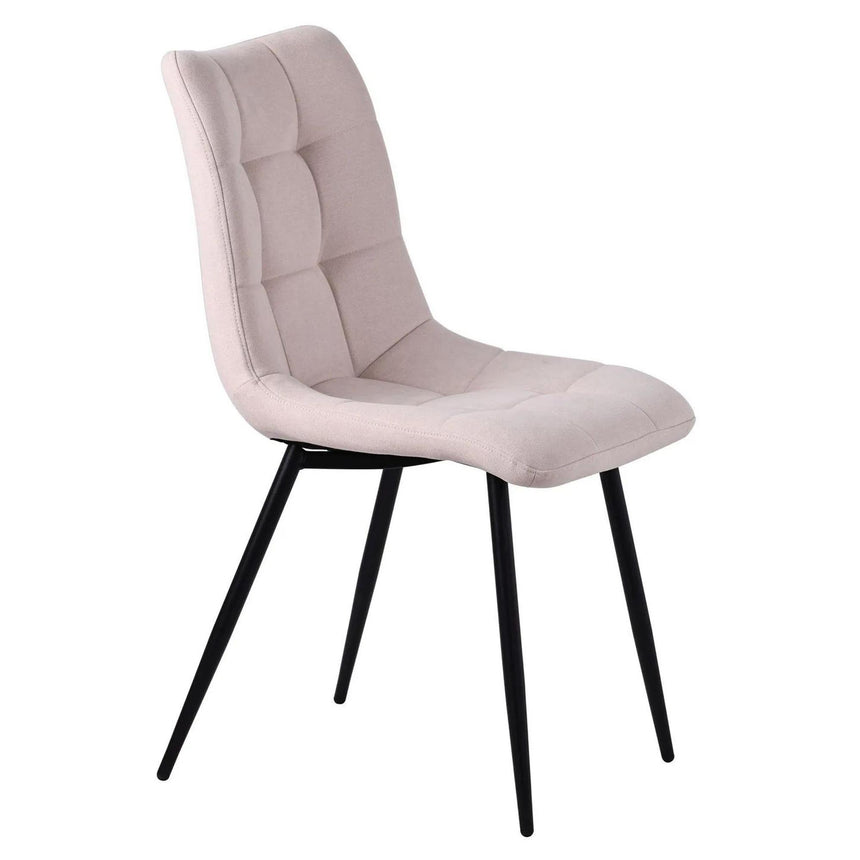 Luxor White Marble Effect Oval Dining Set - Corona Beige Fabric Chairs-9