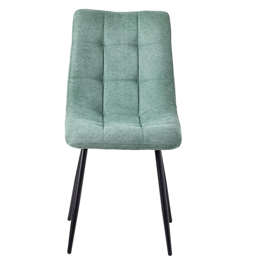 Luxor White Marble Effect Oval Dining Set - Corona Green Fabric Chairs-11
