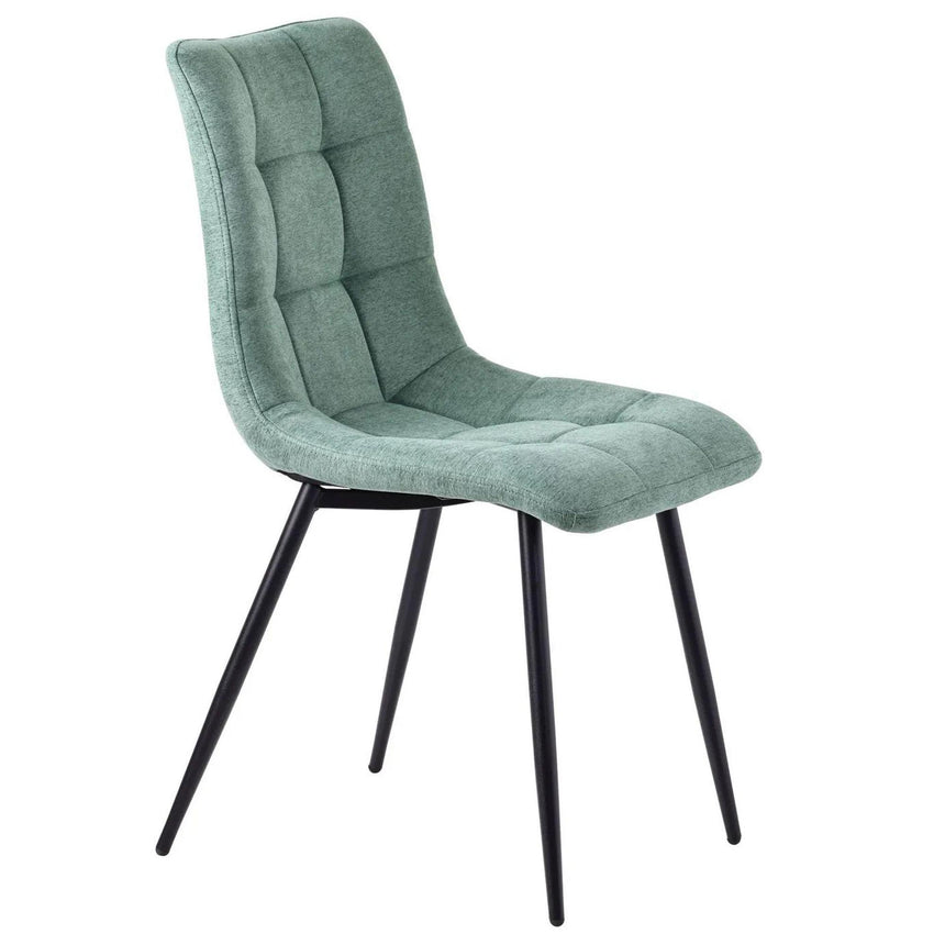 Luxor White Marble Effect Oval Dining Set - Corona Green Fabric Chairs-12