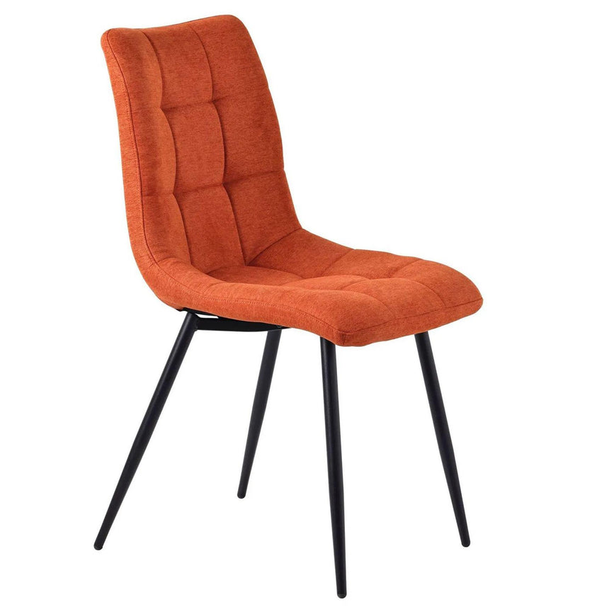 Luxor White Marble Effect Oval Dining Set - Corona Orange Fabric Chairs-8