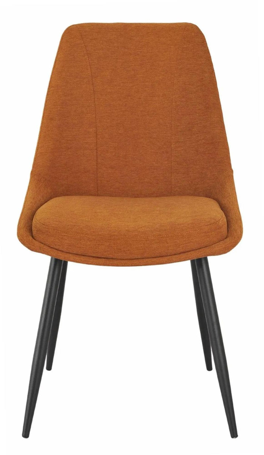 Luxor White Marble Effect Oval Dining Set - Darwin Orange Fabric Dining Chair-8