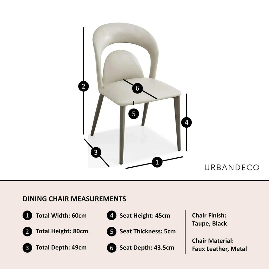 Clearance - Dixie Taupe Leather Dining Chair-9