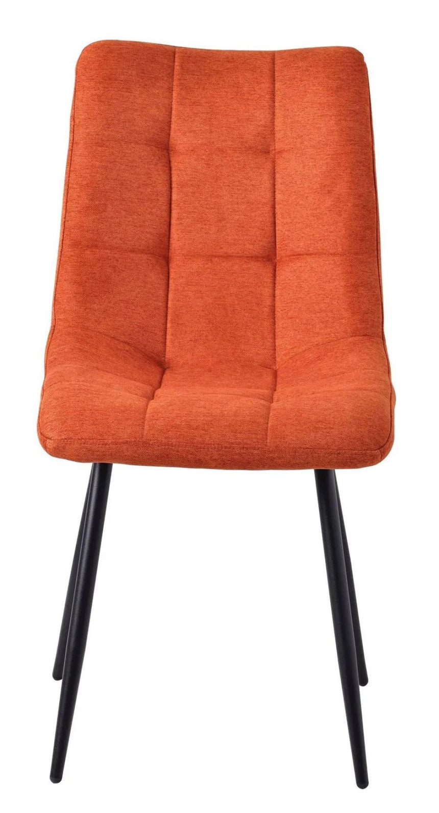 Danetti Dark Grey Ceramic Oval Dining Set with Bronze Pedestal Base - Corona Orange Fabric Dining Chair-6