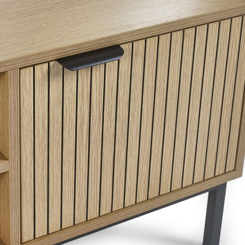 Hawaii Oak Ribbed 2 Door TV Unit