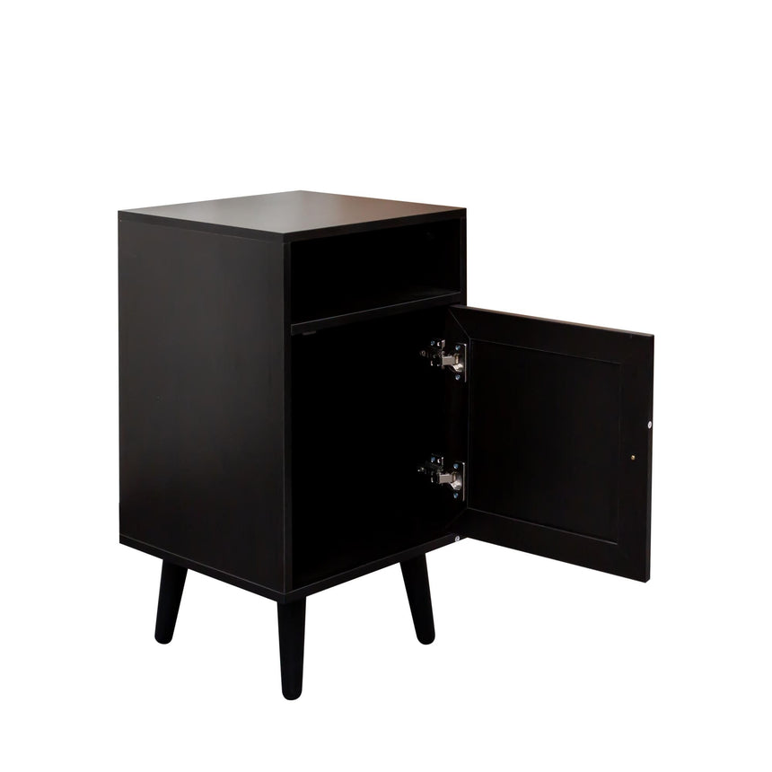 Ferrero Natural and Woven Rattan 1 Door Bedside Table