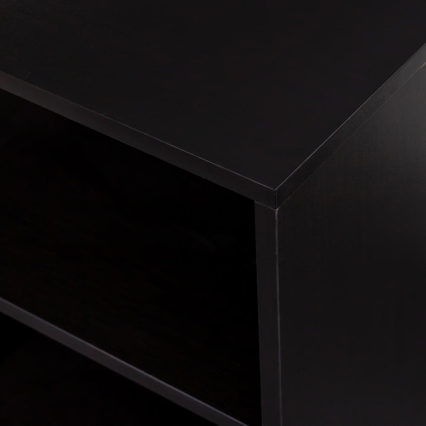 Ferrero Black and Woven Rattan 1 Door Cabinet-9