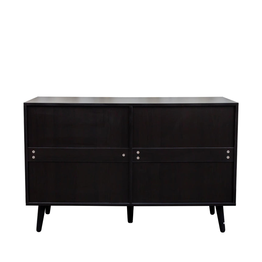 Ferrero Black and Woven Rattan 6 Drawer Wide Chest-9